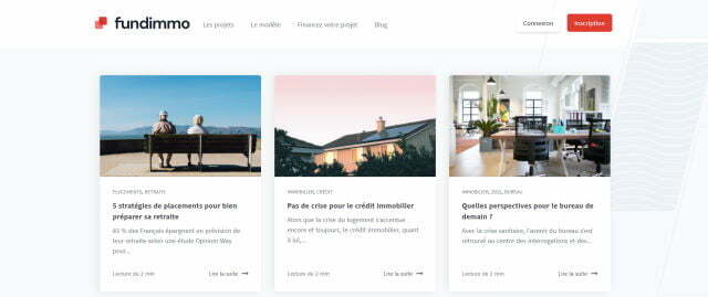 Page d'accueil du blog crowdfunding immobilier Fundimmo