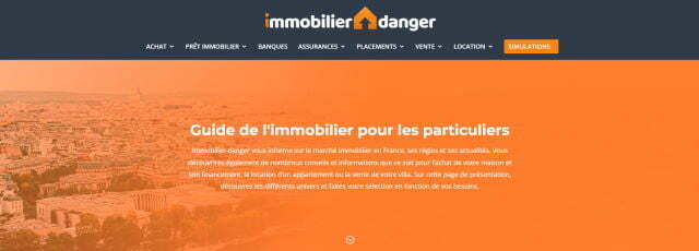 Page d'accueil du blog Immobilier-danger